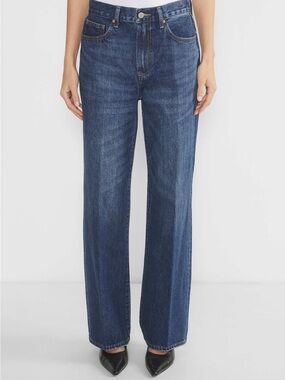 Denim Forum The Farrah Hi Rise Wide Jean in Nightshade Sz 30 x 28